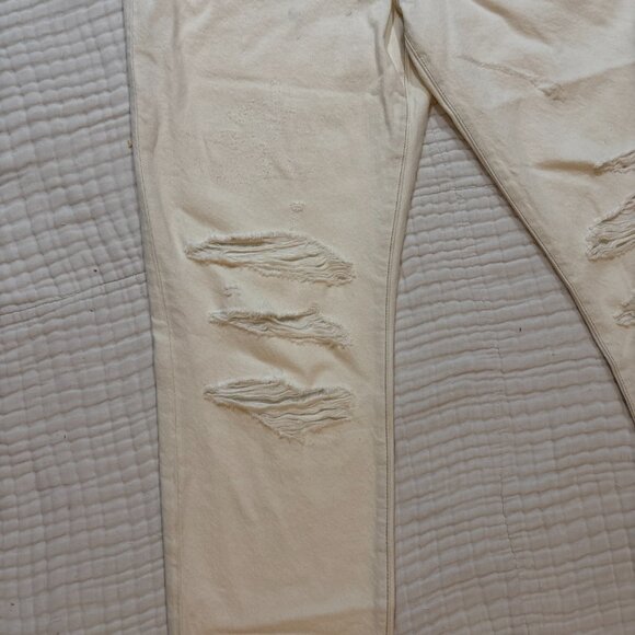 NWT FRAME Le Original Off-White Distressed High Rise Jeans – Women’s 28 - Picture 5 of 14